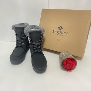 SPERRY TOP SIDER Juneau Faux Shearling Trim Boot- New In Box- Reemoly